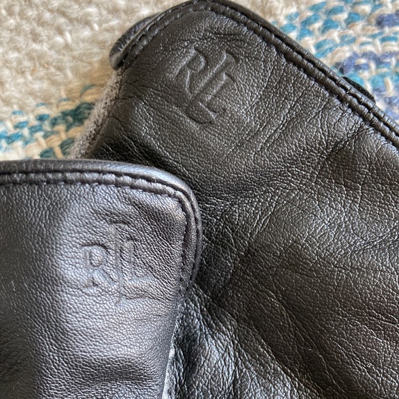 Ralph Lauren Two-tone Leather Gloves - Picture 8 of 10